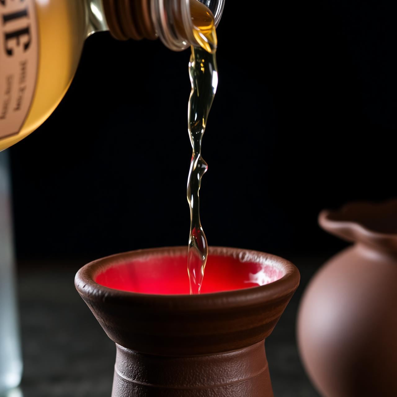 Mezcal artesanal servido en Mal de Amor, Santiago Matatlán